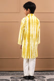Boys Cotton Sustainable Shibori Yellow Kurta