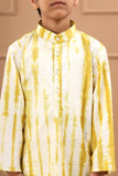 Boys Cotton Sustainable Shibori Yellow Kurta