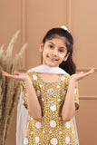 Girls Pure Cotton Leafy Green Sustainable Sharara Set