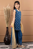 Girls Pure Cotton Hand Block Sustainable Sharara Set