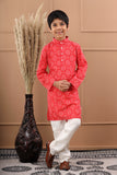 Boys Pink Bandhani Cotton Sustainable Kurta