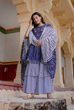 Bandhani Peplum Kurta Sharara Set