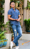 Pure Indigo Embroidered Shirt