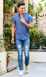 Pure Indigo Embroidered Shirt