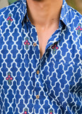 Pure Indigo Embroidered Shirt