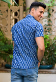 Pure Indigo Embroidered Shirt