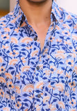 Pure Hand Block Flower Patterned Shirt