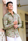 Pure Hand Block Floral Print Shirt