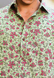 Pure Hand Block Floral Print Shirt