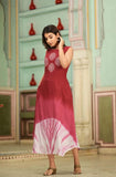 A line Embroidered Shibhori Rayon Dress (sleeves Extra)  Hatheli