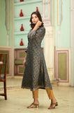 Cotton Kurta with Side Slit detailed with Embroidery