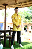 Mustard Bandhani Cotton Kurta