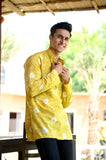 Mustard Bandhani Cotton Kurta