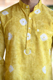 Mustard Bandhani Cotton Kurta