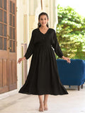 Ebony Black Muslin Dress