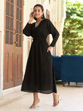 Ebony Black Muslin Dress