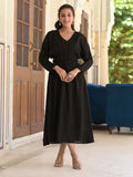 Ebony Black Muslin Dress