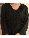 Ebony Black Muslin Dress