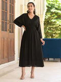 Ebony Black Muslin Dress