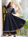 Blissful Black Heavy Anarkali Suit Set