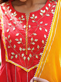 Ravishing Red Gota Patti Anarkali Suit Set